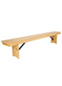 Chivari Natural 8 Foot (96″ x 12″) Rectangle Farmhouse Table Bench TFARM-BENCH-9612-NATURAL-AX-T