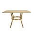Toulouse Beige on Green French Bistro Set with 48x36" Table and 2 Benches FBK-BG-4836X2B