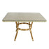Toulouse Beige on Green French Bistro Set with 48x36" Table and 2 Benches FBK-BG-4836X2B
