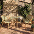 Toulouse Beige on Green French Bistro Set with 48x36" Table and 2 Benches FBK-BG-4836X2B