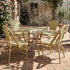 Toulouse Beige and Green French Bistro Set Includes 40" Table and 4 Chairs FBK-BG-W4-AX