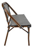 Toulouse Black on White French Bistro Set with 48x36" Table and 2 Benches FBK-BLA-4836X2B