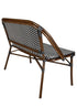 Toulouse Black on White French Bistro Set with 48x36" Table and 2 Benches FBK-BLA-4836X2B