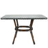Toulouse Black on White French Bistro Set with 48x36" Table and 2 Benches FBK-BLA-4836X2B