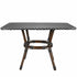 Toulouse Black on White French Bistro Set with 48x36" Table and 2 Benches FBK-BLA-4836X2B