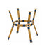 Toulouse Blue on White French Bistro Set with 48"x36" Table and 2 Benches FBK-BLU-4836X2B