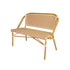 Toulouse Beige on Maroon French Bistro Set with 48"x36" Table and 2 Benches FBK-BM-4836X2B