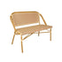 Toulouse Beige on Maroon French Bistro Set with 48"x36" Table and 2 Benches FBK-BM-4836X2B