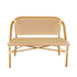 Toulouse Beige on Maroon French Bistro Set with 48"x36" Table and 2 Benches FBK-BM-4836X2B
