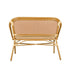 Toulouse Beige on Maroon French Bistro Set with 48"x36" Table and 2 Benches FBK-BM-4836X2B
