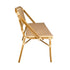 Toulouse Beige on Maroon French Bistro Set with 48"x36" Table and 2 Benches FBK-BM-4836X2B
