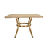 Toulouse Beige on Maroon French Bistro Set with 48"x36" Table and 2 Benches FBK-BM-4836X2B