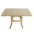 Toulouse Beige on Maroon French Bistro Set with 48"x36" Table and 2 Benches FBK-BM-4836X2B