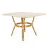 Toulouse White on Beige French Bistro Set with 48"x36" Table and 2 Benches FBK-WB-4836X2B