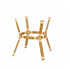 Toulouse White on Beige French Bistro Set with 48"x36" Table and 2 Benches FBK-WB-4836X2B