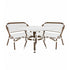 Toulouse White on White French Bistro Set with 48"x36" Table and 2 Benches FBK-WWD-4836X2B