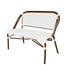 Toulouse White on White French Bistro Set with 48"x36" Table and 2 Benches FBK-WWD-4836X2B