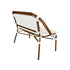 Toulouse White on White French Bistro Set with 48"x36" Table and 2 Benches FBK-WWD-4836X2B