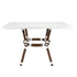 Toulouse White on White French Bistro Set with 48"x36" Table and 2 Benches FBK-WWD-4836X2B