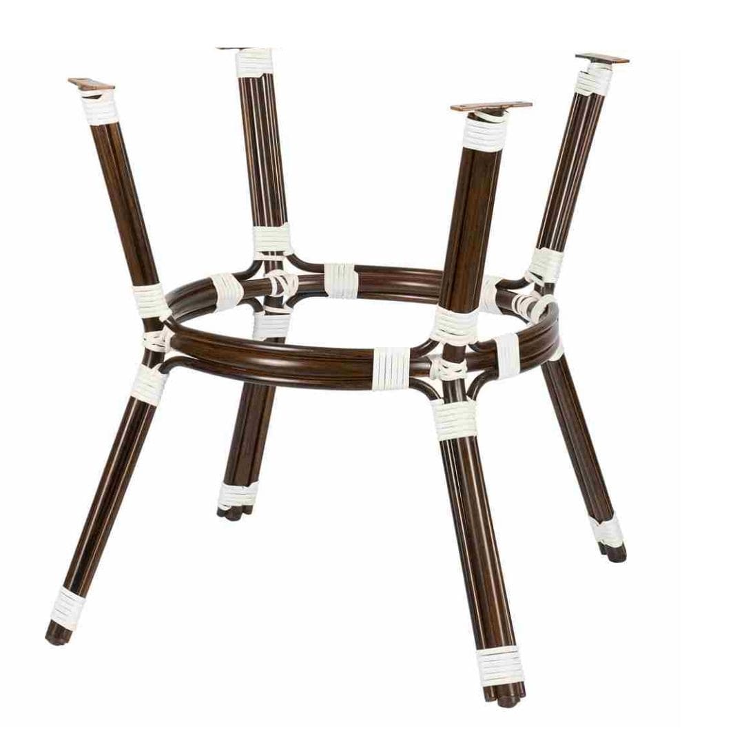 Toulouse White on White French Bistro Set with 48"x36" Table and 2 Benches FBK-WWD-4836X2B