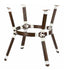 Toulouse White on White French Bistro Set with 48"x36" Table and 2 Benches FBK-WWD-4836X2B
