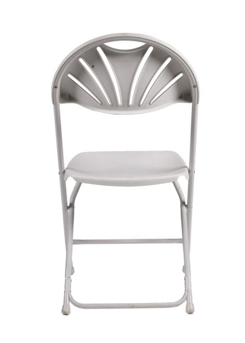 Chivari 96 Chair Pack White Fan Back Folding Chair (Steel-Poly Chair) CFPW-FAN-CX-T-96