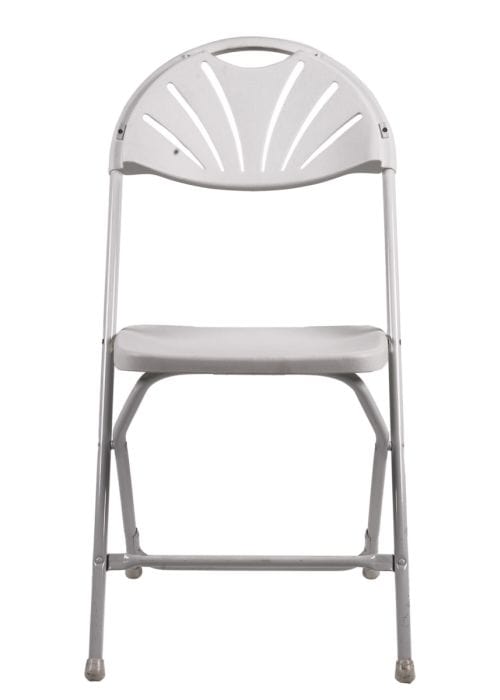 Chivari 96 Chair Pack White Fan Back Folding Chair (Steel-Poly Chair) CFPW-FAN-CX-T-96