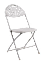 White Fan Back Folding Chair (Steel-Poly Chair)
