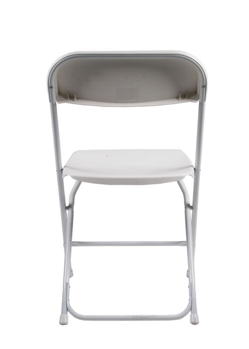 Chivari 100 Person Value Event Package:  100 Folding Poly Chairs + 12 Heavy Duty Plastic 60" Round Folding Tables PACK100CFPW1260RD-CXAX-T