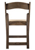 Chivari Fruitwood Resin WoodGrain™ Folding Chair with Tan Cushion CFRFB-I-AX-T