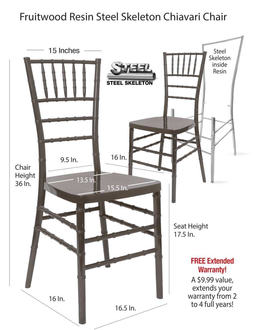 Chivari 100 Person Luxury Event Package:  Includes 100 Fruitwood Resin Steel Skeleton™ Chiavari Chairs Plus 10 Round 72" Heavy Duty Banquet Folding Tables Plus a Banquet Table Cart PACK100CCRFSTEEL1072RD-T
