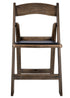 Chivari Fruitwood Resin WoodGrain™ Folding Chair with Black Cushion CFRFB-B-AX-T