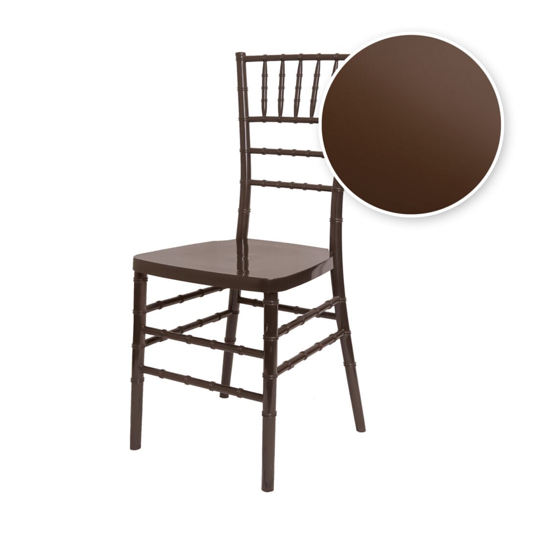 Chivari Fruitwood Resin Steel Skeleton™ Chiavari Chair CCRF-STEEL-AX-T