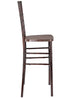 Chivari Fruitwood WoodGrain™ Resin Steel Skeleton™ Chiavari Barstool BCRFB-ST-AX-T
