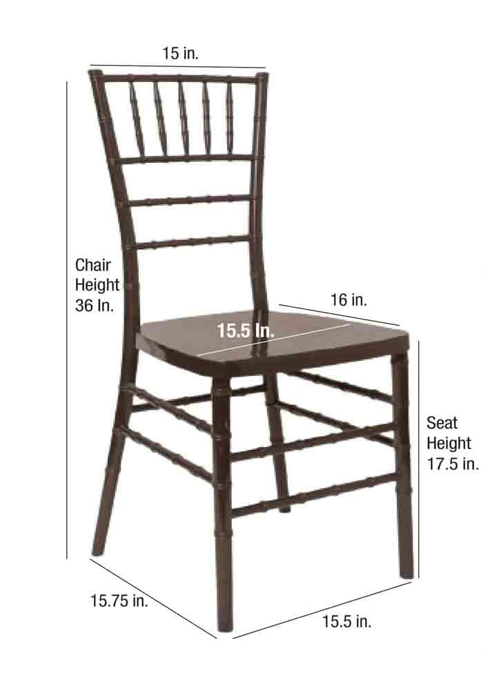 Chivari Fruitwood Resin Steel Skeleton™ Chiavari Chair- 4 Pack - Some Assembly Required CCRF-U4-STEEL-AX-T-4