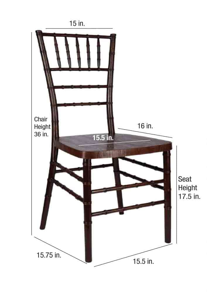 Chivari 40 Chair Pack Fruitwood Steel Skeleton™ Resin Chiavari Chair CCRF-STEEL-AX-T-40