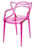 Chivari Fuchsia Clear Resin Orbit Chair CSRF-ZG-T