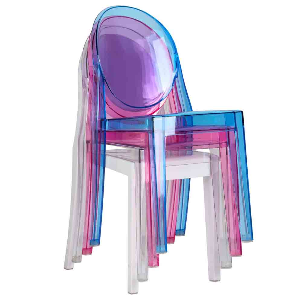 Chivari Fuchsia Resin Kids Victoria Ghost Chair CGVRF-KID-ZG-T