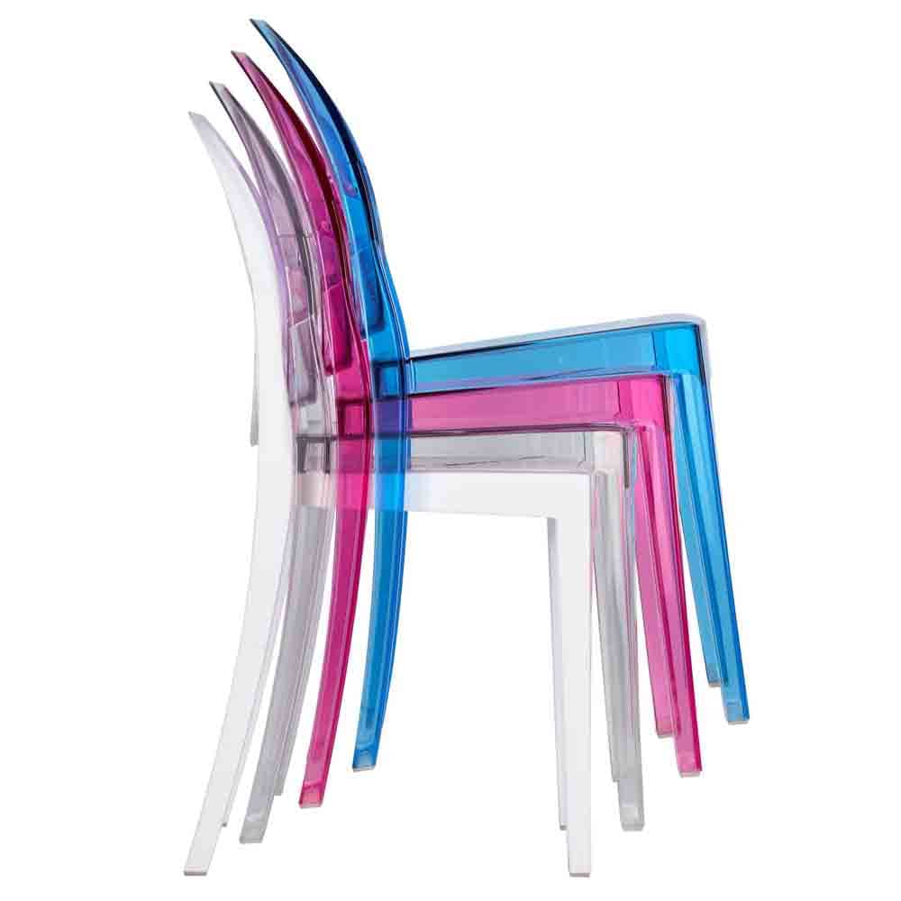 Chivari Fuchsia Resin Kids Victoria Ghost Chair CGVRF-KID-ZG-T