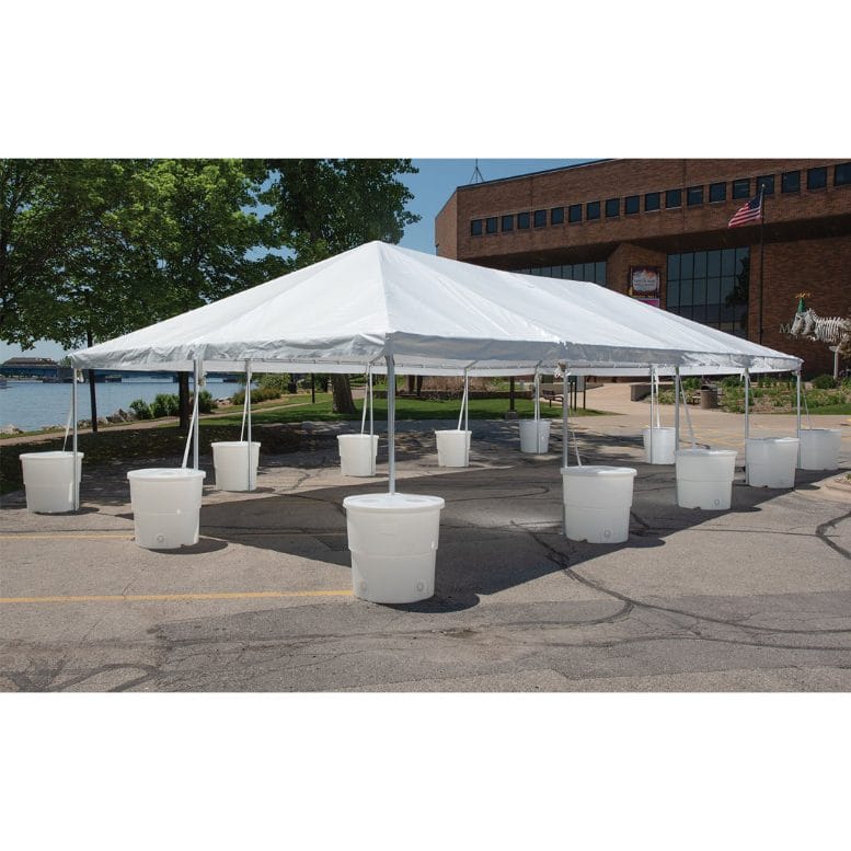 Chivari 10x10 Frame Tent with Ballasting System – Heavy-Duty Commercial Event Tent AMT-BDL-FRT-10x10-WHT-TBS-7F