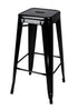 Chivari Black Hi Gloss Tolix Style Metal Stool BTMB-AX-T