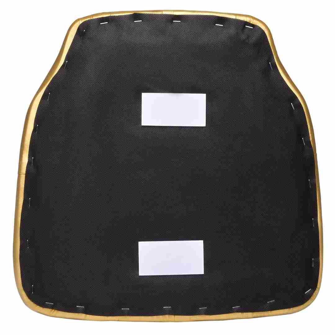 Chivari Gold 1.75" Thick Vinyl Tufted Panel Chiavari Chair Cushion CUSHPANVINTUFTGLD-AX-T