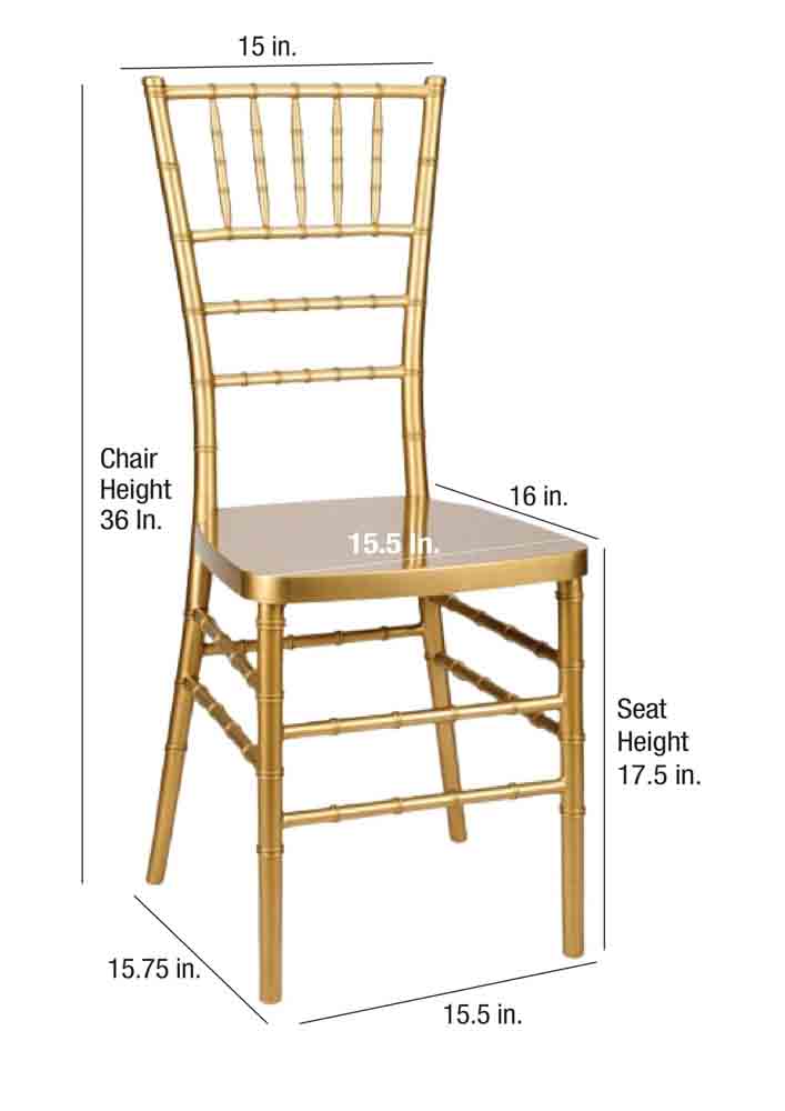 Chivari Bullion Gold Resin Steel Skeleton™ Chiavari Chair- 4 Pack - Some Assembly Required CCRGB-U4-STEEL-AX-T-4