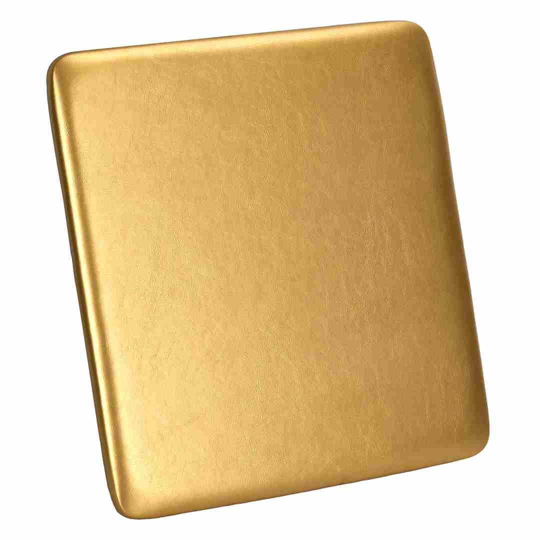 Chivari Gold 0.75" Vinyl Panel Cushion with SlipNot™ Technology for Clear Folding Chair CUSHPANVIN-FLD-GLD-AX