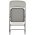 Chivari Gray Metal Folding Chair with Gray Vinyl Cushion CFMVGR1-CX-T