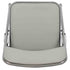 Chivari Gray Metal Folding Chair with Gray Vinyl Cushion CFMVGR1-CX-T
