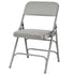 Chivari Gray Metal Folding Chair with Gray Vinyl Cushion CFMVGR1-CX-T