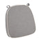 Chivari Gray with Ivory Piping 2.5" Thick Chair Cushion - World's Best Cushions, Clearance CUSHBST-GRI-AX-T