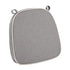 Chivari Gray with Ivory Piping 2.5" Thick Chair Cushion - World's Best Cushions, Clearance CUSHBST-GRI-AX-T