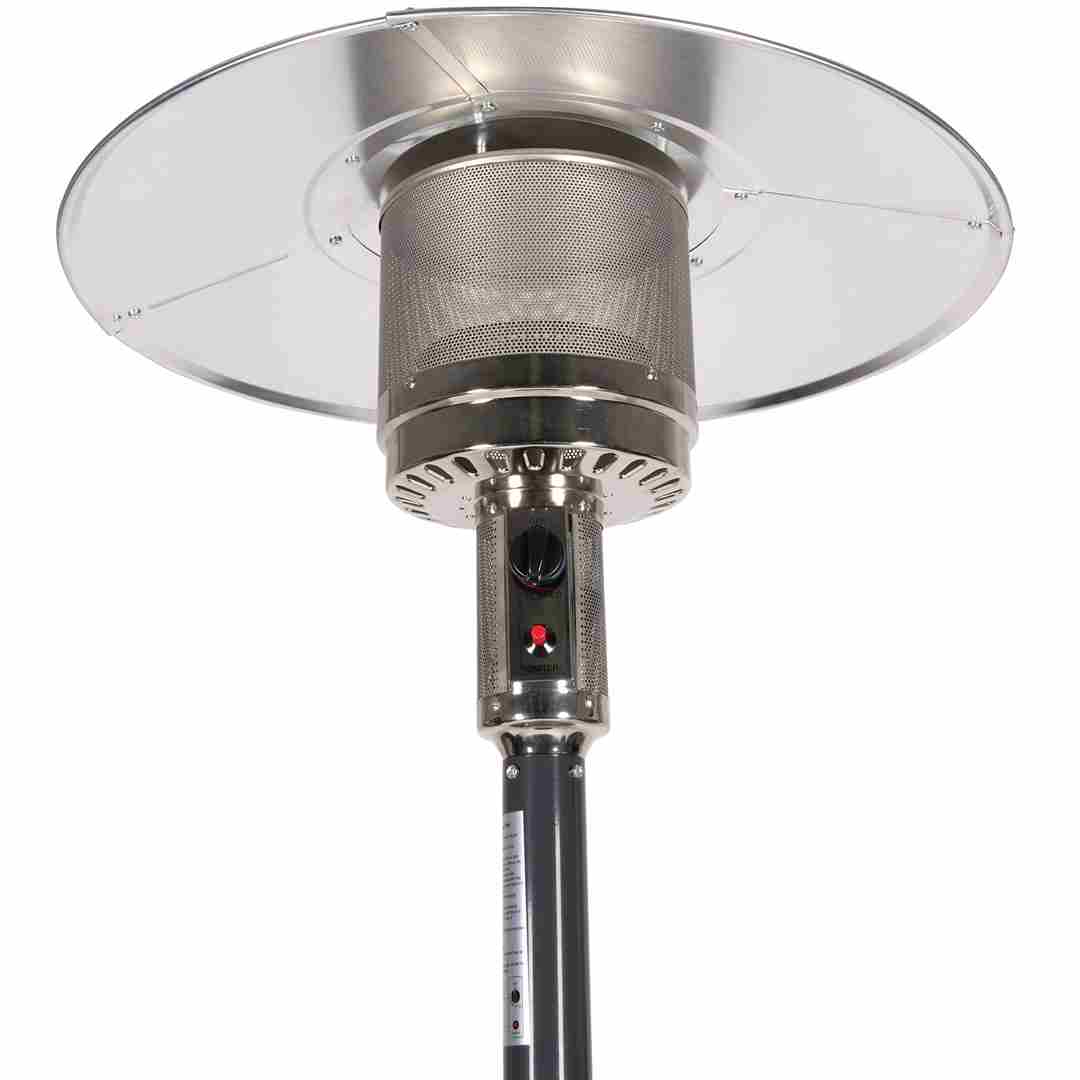 Chivari Gray Propane Standing Patio Outdoor Heater 41000 BTU HEAT-PAT41KBTU-GRY